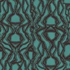 KOHRO Tessuto da rivestimento in poliestere Equinox verde e nero><noscript><img width=