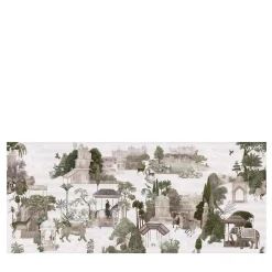 KOHRO Tessuto da rivestimento in cotone Rajasthan viola> Carte Da Parati