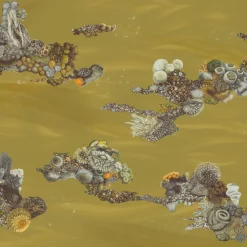 KOHRO Tessuto da rivestimento in poliestere Bronze Patch Reef> Carte Da Parati