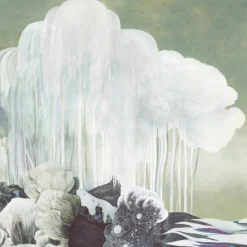 KOHRO Tessuto da rivestimento in poliestere verde e blu Enchantment> Carte Da Parati