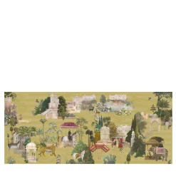 KOHRO Tessuto da rivestimento in cotone Rajasthan oro> Carte Da Parati