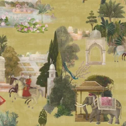 KOHRO Tessuto da rivestimento in cotone Rajasthan oro><noscript><img width=