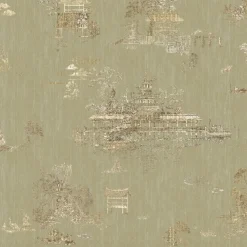 KOHRO Tessuto da rivestimento in poliestere con ore e lampeggi d'oro><noscript><img width=