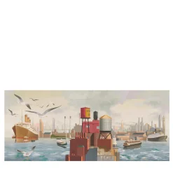 KOHRO Tessuto da rivestimento in poliestere marrone grigio e rosso bronzo Da terra a mare> Carte Da Parati