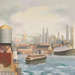 KOHRO Tessuto da rivestimento in poliestere marrone grigio e rosso bronzo Da terra a mare> Carte Da Parati