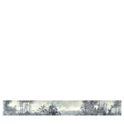 KOHRO Tessuto da rivestimento in cotone e lino verde West Of Java> Carte Da Parati