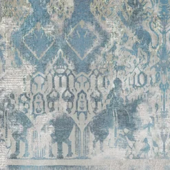 KOHRO Tessuto da rivestimento in cotone con arazzo azzurro><noscript><img width=