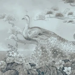 KOHRO Tessuto da rivestimento Palawan in cotone grigio><noscript><img width=