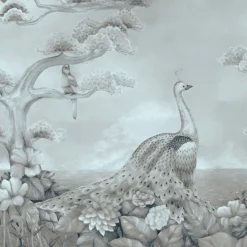 KOHRO Tessuto da rivestimento Palawan in cotone grigio><noscript><img width=