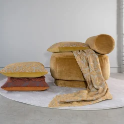 l'Opificio Tessuto jacquard Vocalese Rosae Cuscino Carrè><noscript><img width=