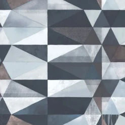 KOHRO Tessuto murale blu tribale anni Cinquanta in poliestere> Carte Da Parati