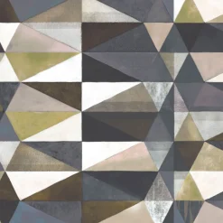 KOHRO Tessuto murale blu tribale anni Cinquanta in poliestere><noscript><img width=