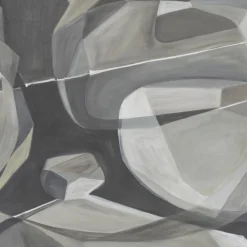 KOHRO Tessuto murale in cotone grigio Rising Desert><noscript><img width=