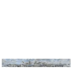 KOHRO Tessuto murale in cotone grigio e azzurro Arctic Passages> Carte Da Parati