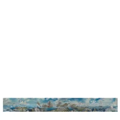 KOHRO Tessuto murale in cotone verde e azzurro Arctic Passages> Carte Da Parati