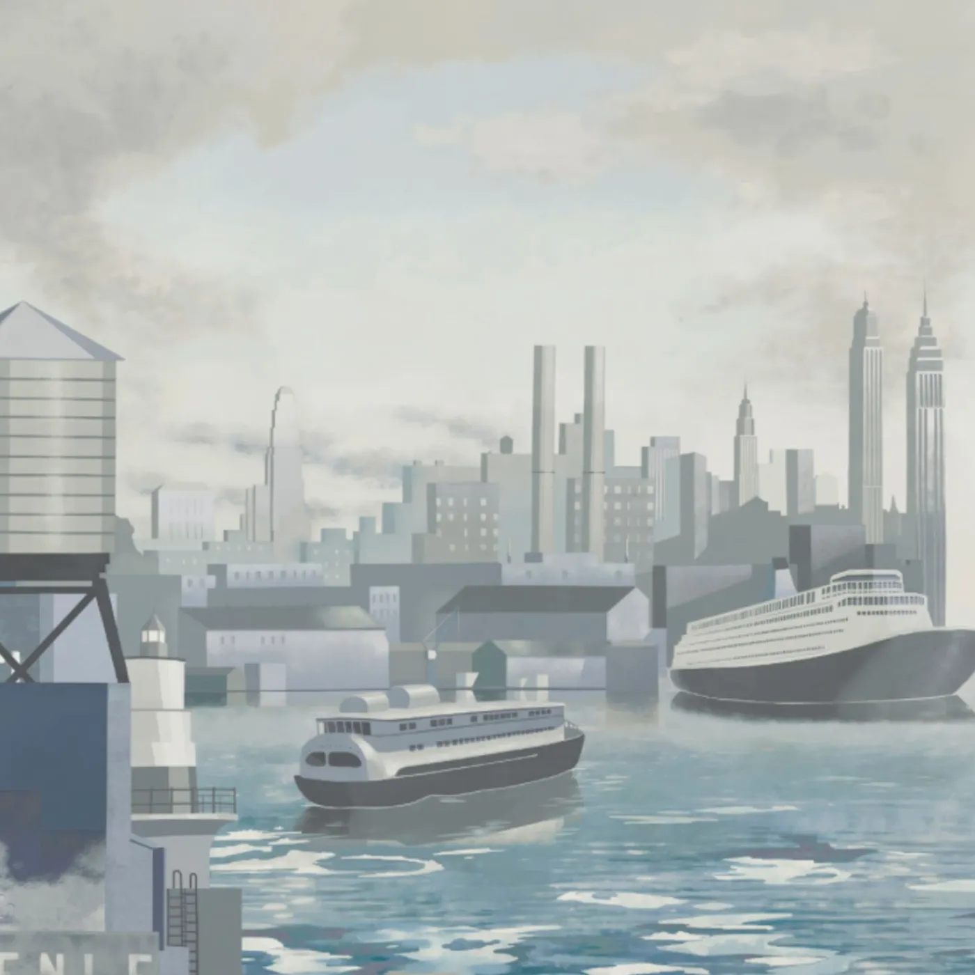 KOHRO Tessuto murale in poliestere blu, grigio e argento Dalla terra al mare> Carte Da Parati