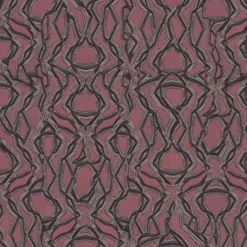 KOHRO Tessuto murale in poliestere Equinox viola e nero><noscript><img width=