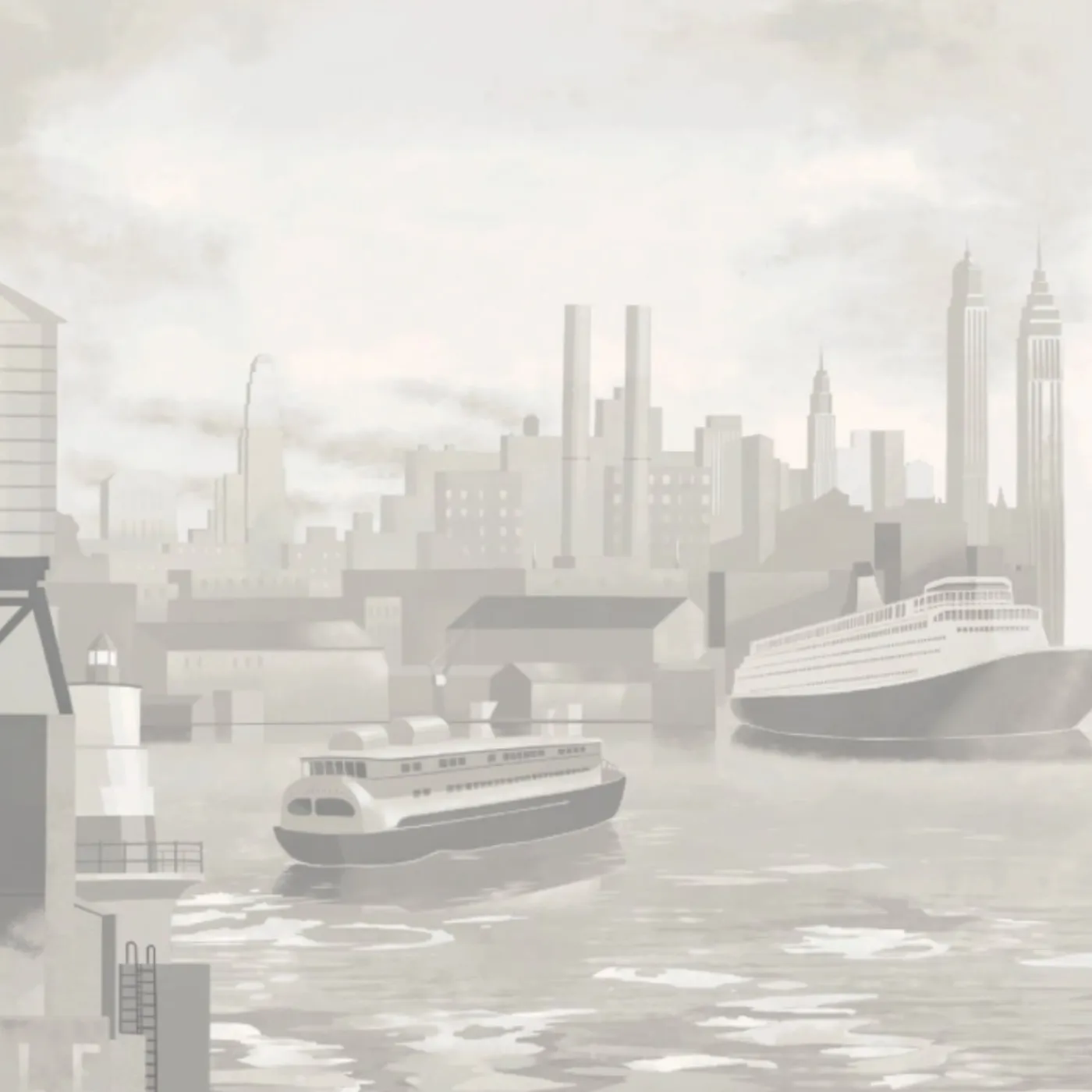 KOHRO Tessuto murale in poliestere grigio da terra a mare> Carte Da Parati