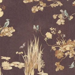 KOHRO Tessuto murale in poliestere Sevres viola> Carte Da Parati