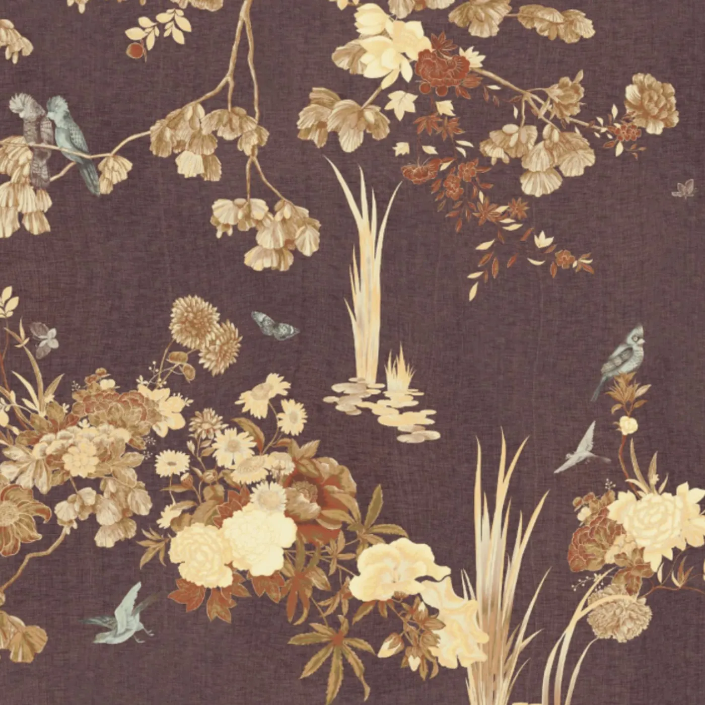 KOHRO Tessuto murale in poliestere Sevres viola> Carte Da Parati