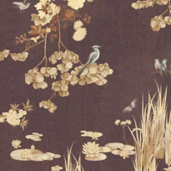 KOHRO Tessuto murale in poliestere Sevres viola><noscript><img width=