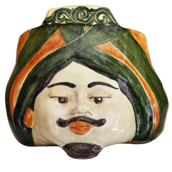 Artema Galli Testa di moro policroma Ororo Modern> Vasi Figurativi