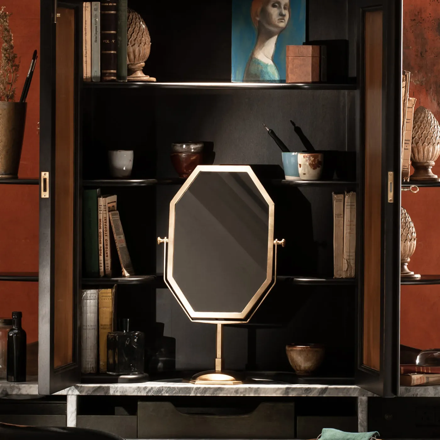 B.B. for Reschio The Octagonal Small Vanity Mirror> Specchi Da Tavolo
