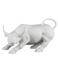 VGnewtrend Toro di Wall Street Scultura bianca di grandi dimensioni> Statuine