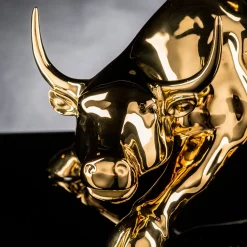 VGnewtrend Toro di Wall Street Scultura d'oro di grandi dimensioni> Statuine