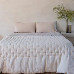 Once Milano Trapunta in lino crema><noscript><img width=