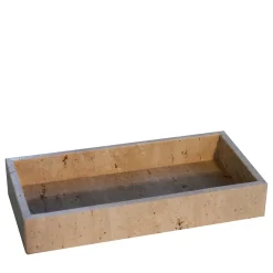 Otto e Mezzo Travertino rettangolare Paglierino Vide-Poche> Svuotatasche