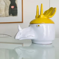 Freaklab Triceratopo Contenitore grande giallo e bianco con coperchio><noscript><img width=