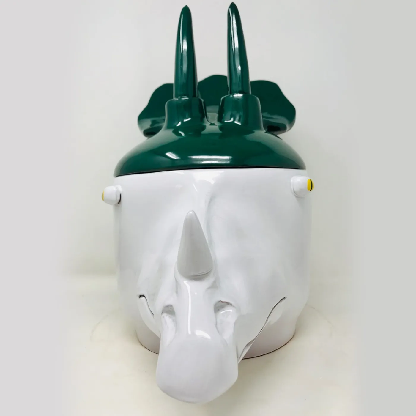 Freaklab Triceratopo Grande Contenitore verde e bianco con coperchio> Vasi Con Coperchio