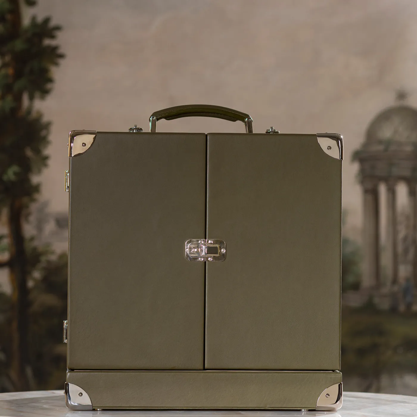 laErre Trunks Trunk per Orologi Geneve in Pelle Verde> Portagioie