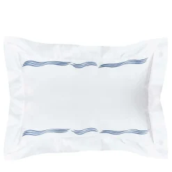 Verderoccia Tuffo Bianco e Blu Assisi US King Sham> Biancheria Da Letto