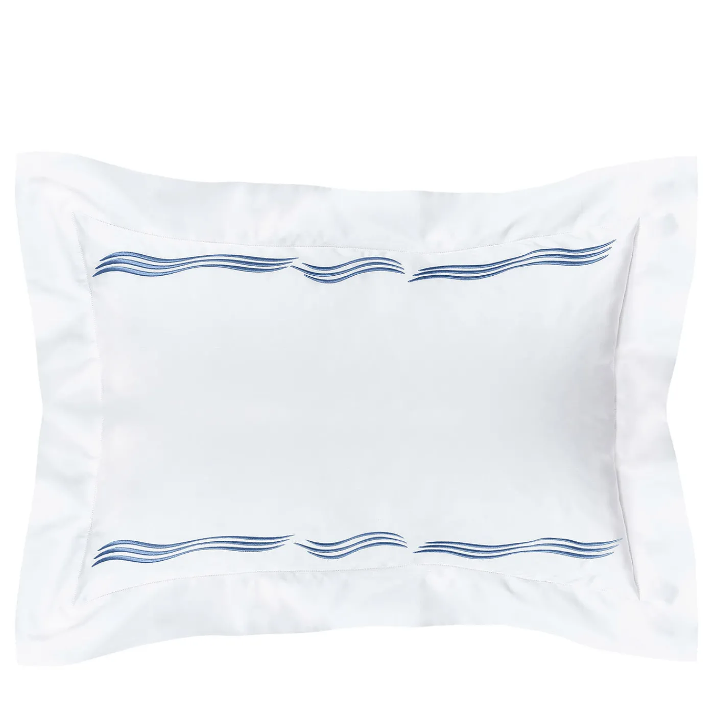 Verderoccia Tuffo Bianco e Blu Assisi US King Sham> Biancheria Da Letto