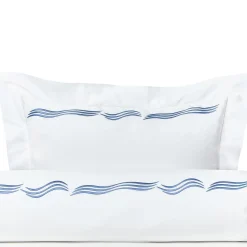 Verderoccia Tuffo Bianco e Blu Assisi US King Sham> Biancheria Da Letto