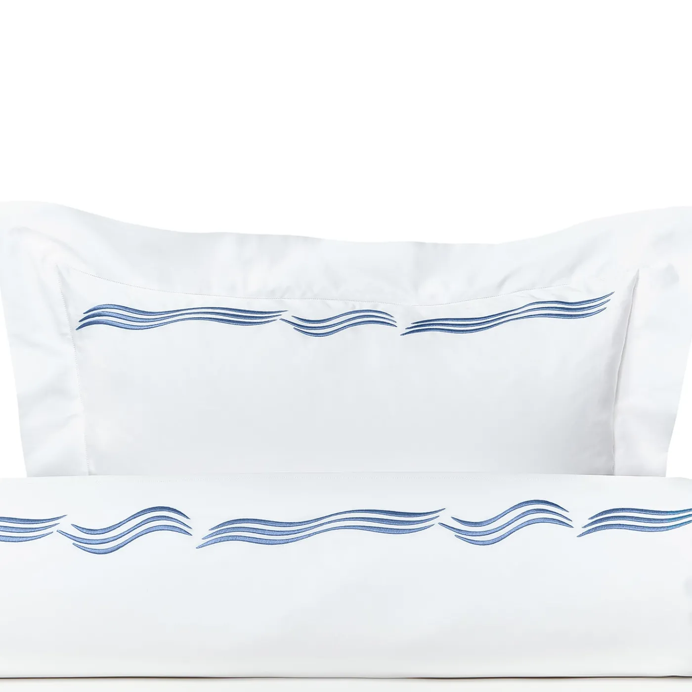 Verderoccia Tuffo Bianco e Blu Assisi US King Sham> Biancheria Da Letto