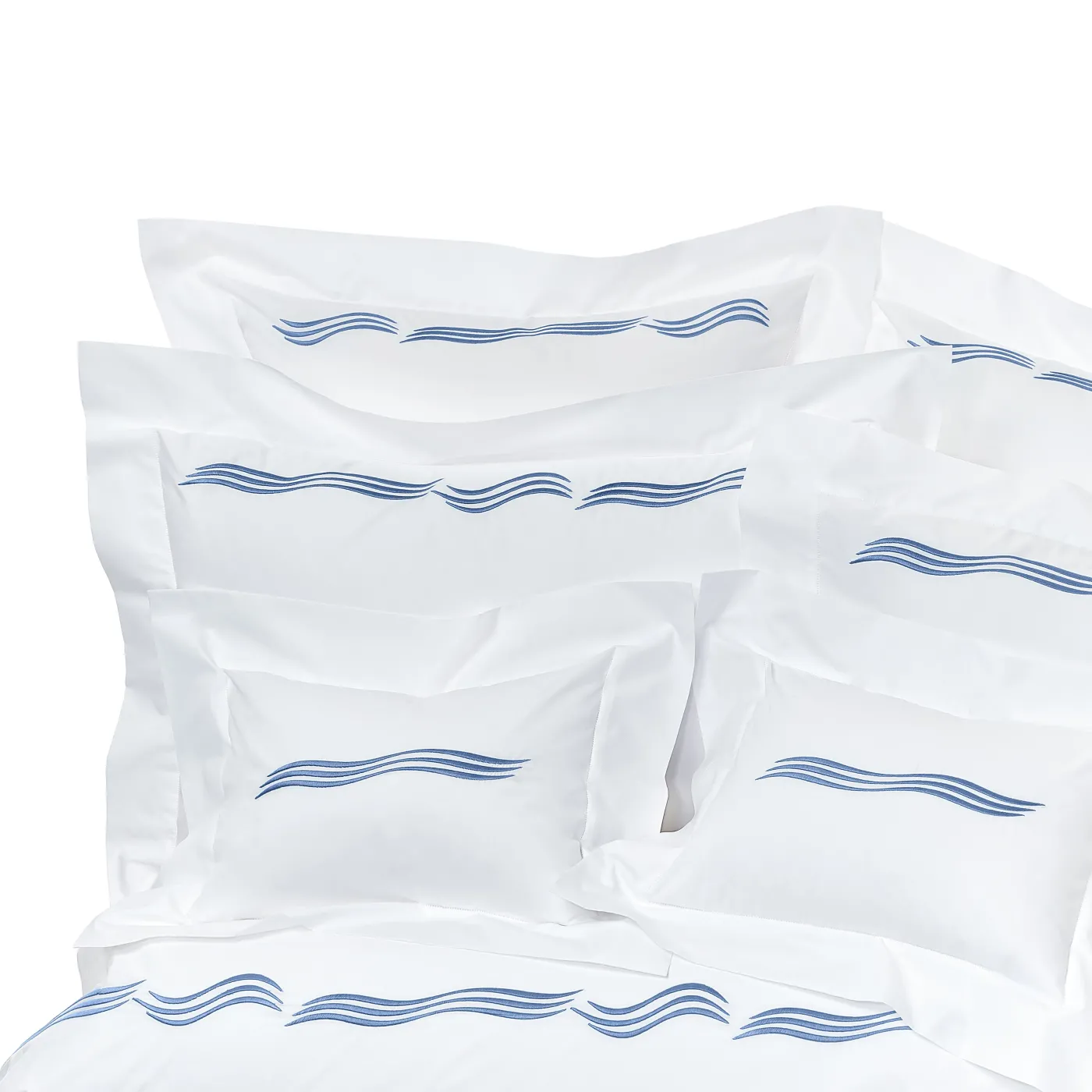 Verderoccia Tuffo Bianco e Blu Assisi US King Sham> Biancheria Da Letto