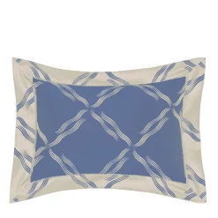 Verderoccia Tuffo Jacquard Assisi Blue US Standard Sham> Biancheria Da Letto