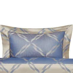Verderoccia Tuffo Jacquard Assisi Blue US Standard Sham><noscript><img width=