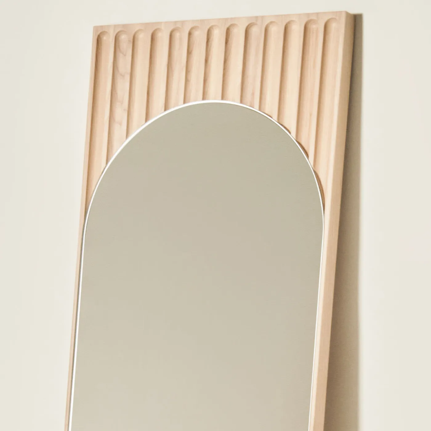 Dale Italia Tutto Sesto Specchio rettangolare in frassino naturale> Specchi Da Terra