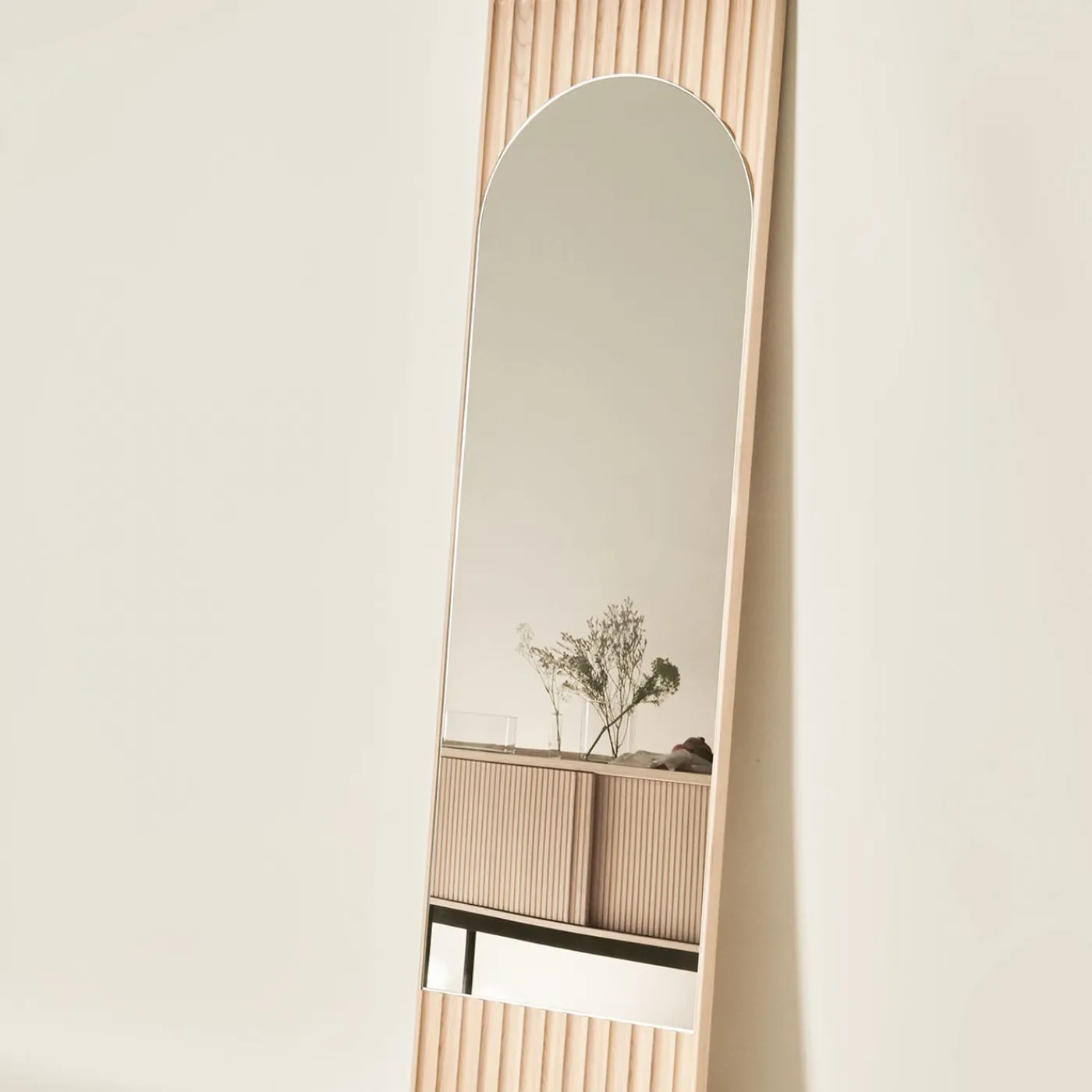 Dale Italia Tutto Sesto Specchio rettangolare in frassino naturale> Specchi Da Terra