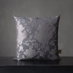 The House of Lyria Tweedia Cuscino quadrato in jacquard azzurro floreale> Cuscini