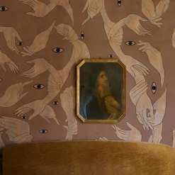 MaVoix Uno, Nessuno Rosa Antico Cotone Carta da parati> Carte Da Parati