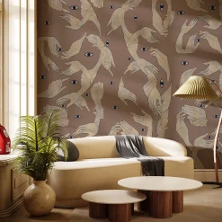 MaVoix Uno, Nessuno Rosa Antico Cotone Carta da parati><noscript><img width=