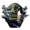 VGnewtrend Uovo di vetro con rane grigie> Statuine