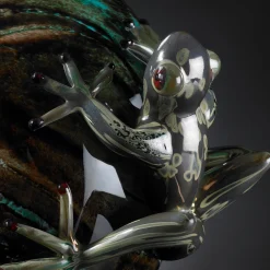 VGnewtrend Uovo di vetro con rane grigie><noscript><img width=