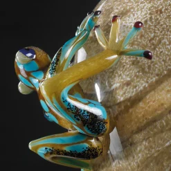 VGnewtrend Uovo di vetro con rane turchesi><noscript><img width=