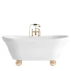 Devon&Devon Vasca da bagno Aurora Bijoux White con piedini a sfera dorati> Lavabi E Vasche Da Bagno